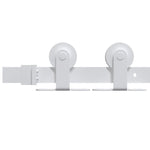 Kit Accessori per Porta Scorrevole 183 cm in Acciaio Bianco