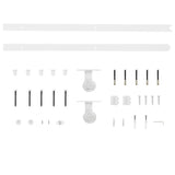 Kit Accessori per Porta Scorrevole 183 cm in Acciaio Bianco