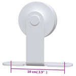 Kit Accessori per Porta Scorrevole 183 cm in Acciaio Bianco