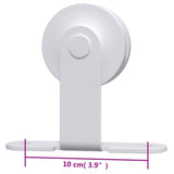 Kit Accessori per Porta Scorrevole 183 cm in Acciaio Bianco