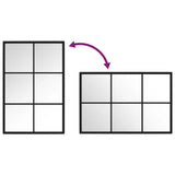 Specchio da Parete Nero 60x40 cm in Metallo