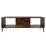 Tavolino da Salotto Rovere Fumo 103,5x60x35cm in Truciolato