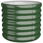 Vaso da Giardino Acciaio Zincato 40x40x36 cm Verde