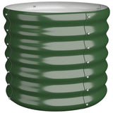 Vaso da Giardino Acciaio Zincato 40x40x36 cm Verde