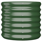 Vaso da Giardino Acciaio Zincato 40x40x36 cm Verde