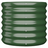 Vaso da Giardino Acciaio Zincato 40x40x36 cm Verde