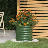 Vaso da Giardino Acciaio Zincato 40x40x36 cm Verde