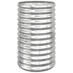 Vaso Giardino Acciaio Zincato 40x40x68 cm Argento