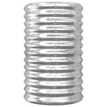 Vaso Giardino Acciaio Zincato 40x40x68 cm Argento