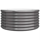 Vaso Giardino Acciaio Zincato 80x80x36cm Antracite