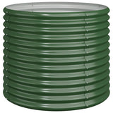 Vaso da Giardino Acciaio Zincato 80x80x68 cm Verde