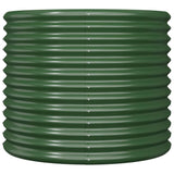 Vaso da Giardino Acciaio Zincato 80x80x68 cm Verde