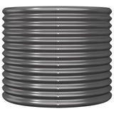 Vaso Giardino Acciaio Zincato 80x80x68 cm Antracite