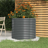 Vaso Giardino Acciaio Zincato 80x80x68 cm Antracite