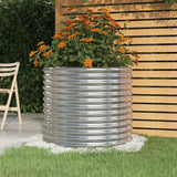 Vaso Giardino Acciaio Verniciato a Polvere 80x80x68 cm Argento