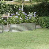 Letto Giardino Acciaio Verniciato a Polvere 152x40x36cm Argento