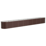 Letto Giardino Acciaio Zincato 332x40x36cm Marrone