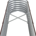 Letto Giardino Acciaio Zincato 332x40x36cm Marrone