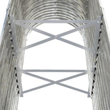 Letto Giardino Acciaio Zincato 114x40x68cm Argento