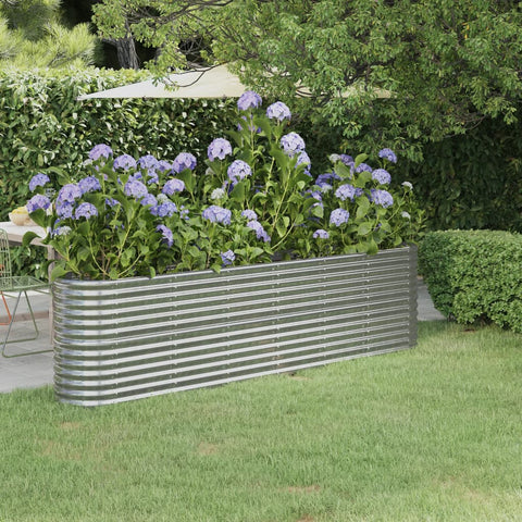 Letto Giardino Acciaio Zincato 260x40x68cm Argento