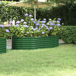 Letto Giardino Acciaio Verniciato a Polvere 152x80x36 cm Verde