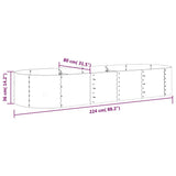 Letto da Giardino in Acciaio Zincato 224x80x36 cm Antracite
