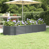 Letto da Giardino in Acciaio Zincato 224x80x36 cm Antracite
