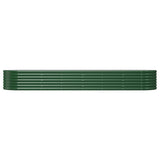 Letto Giardino Acciaio Zincato 296x80x36 cm Verde