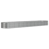 Letto Giardino Acciaio Zincato 440x80x36cm Argento