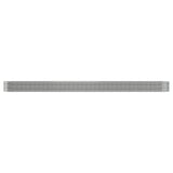 Letto Giardino Acciaio Zincato 440x80x36cm Argento