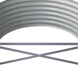 Letto Giardino Acciaio Zincato 440x80x36cm Argento