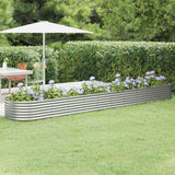 Letto Giardino Acciaio Zincato 440x80x36cm Argento
