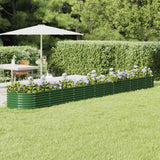Letto Giardino Acciaio Zincato 512x80x36 cm Verde