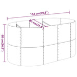 Letto Giardino Acciaio Zincato 152x80x68cm Marrone