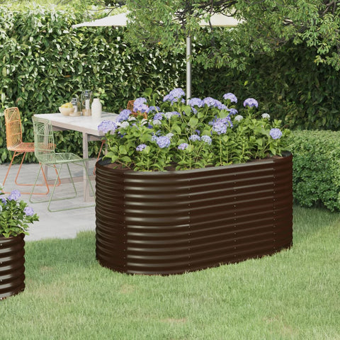 Letto Giardino Acciaio Zincato 152x80x68cm Marrone