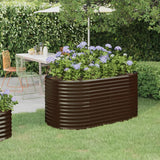 Letto Giardino Acciaio Zincato 152x80x68cm Marrone