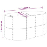 Letto Giardino Acciaio Zincato 152x80x68cm Argento