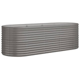Letto Giardino Acciaio Zincato 224x80x68 cm Grigio