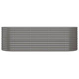 Letto Giardino Acciaio Zincato 224x80x68 cm Grigio