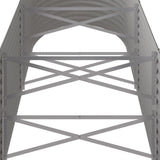 Letto Giardino Acciaio Zincato 224x80x68 cm Grigio