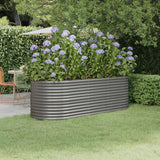 Letto Giardino Acciaio Zincato 224x80x68 cm Grigio