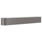 Letto Giardino Acciaio Verniciato a Polvere 512x80x68 cm Grigio