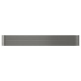 Letto Giardino Acciaio Verniciato a Polvere 512x80x68 cm Grigio