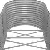 Letto Giardino Acciaio Verniciato a Polvere 512x80x68 cm Grigio