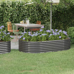 Letto Giardino Acciaio Verniciato a Polvere 175x100x36cm Grigio