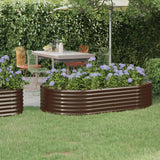Letto Giardino Acciaio Zincato 175x100x36 cm Marrone