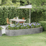 Letto Giardino Acciaio Zincato 249x100x36cm Argento