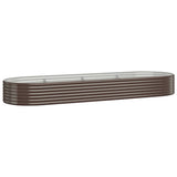 Letto Giardino Acciaio Zincato 322x100x36 cm Marrone