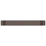 Letto Giardino Acciaio Zincato 322x100x36 cm Marrone