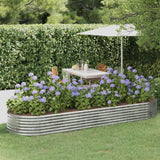 Letto Giardino Acciaio Zincato 322x100x36cm Argento